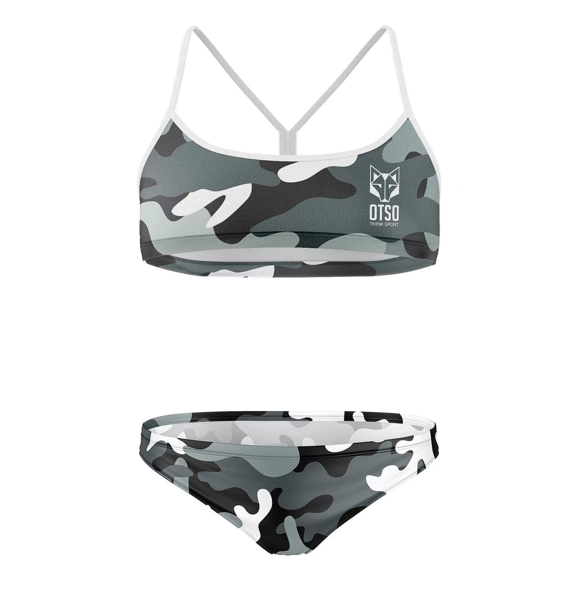 Bikini Woman Camo Gray*OTSO Hot