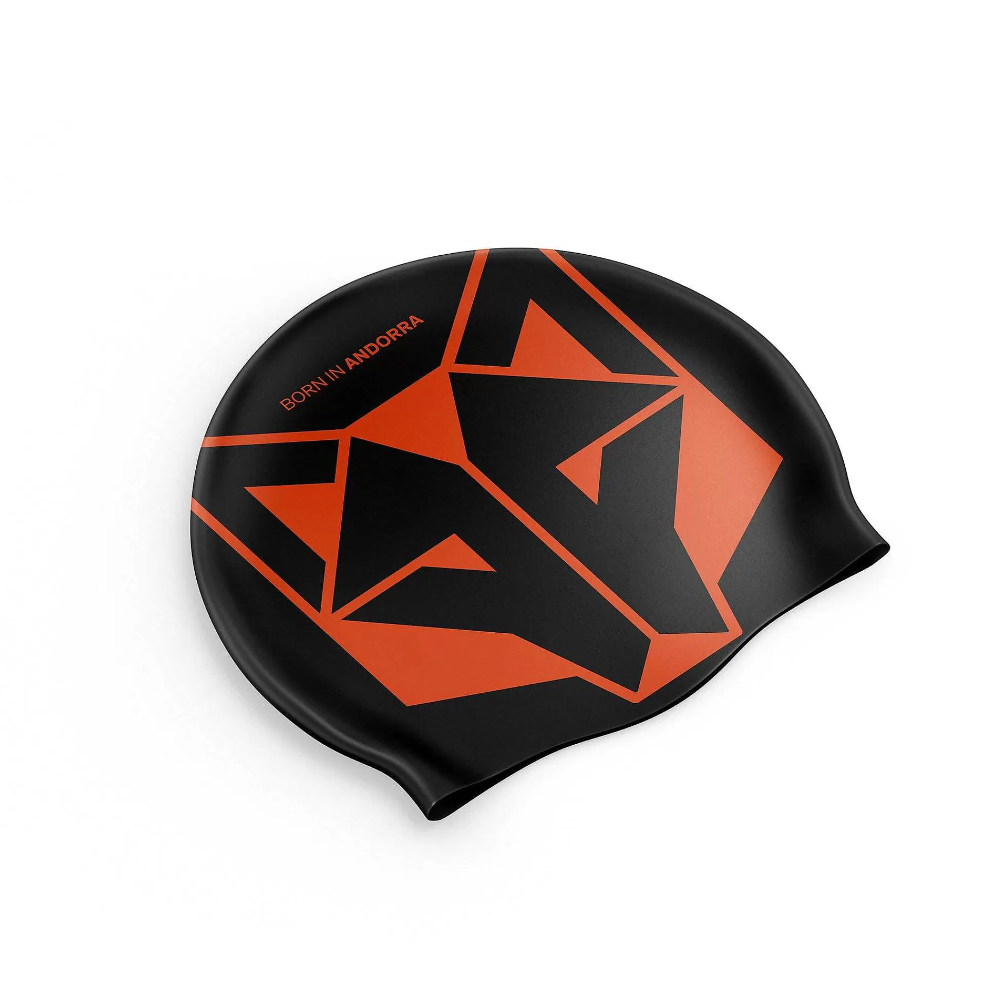 Black & Fluo Orange Swimming Cap*OTSO Shop