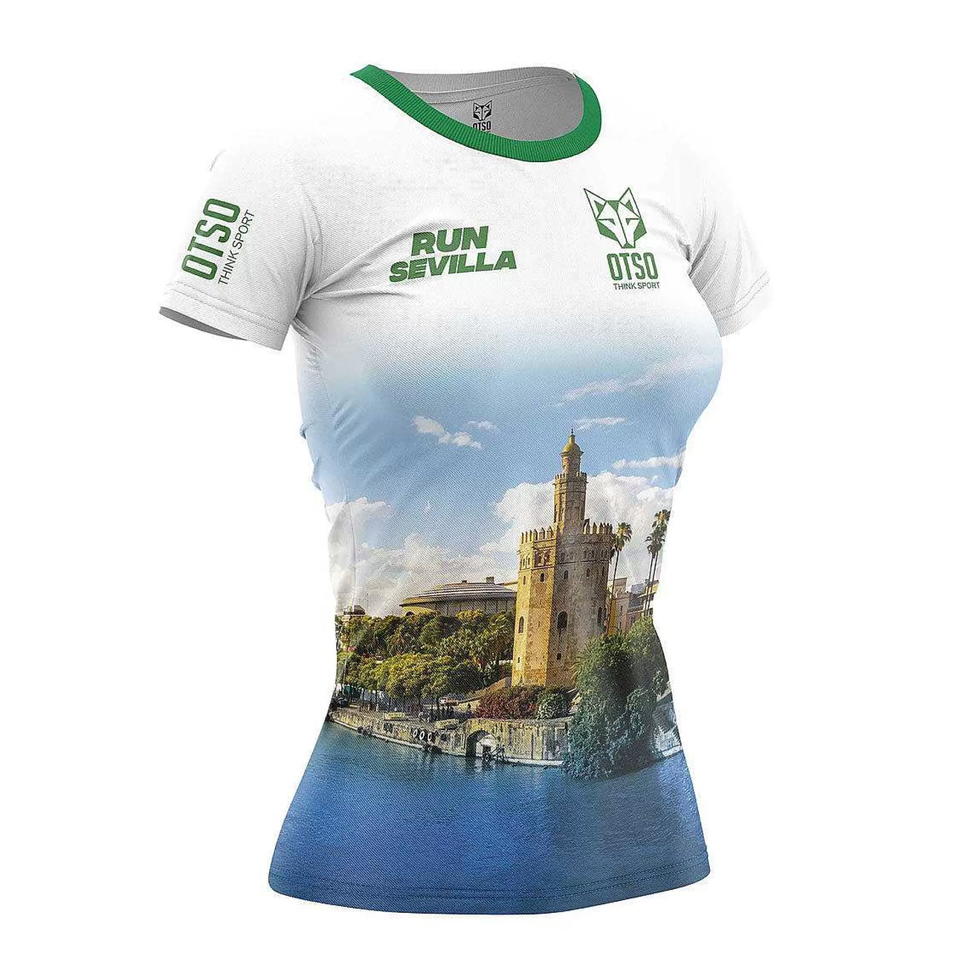 Camiseta Manga Corta Mujer-Run Sevilla (Outlet)*OTSO Outlet