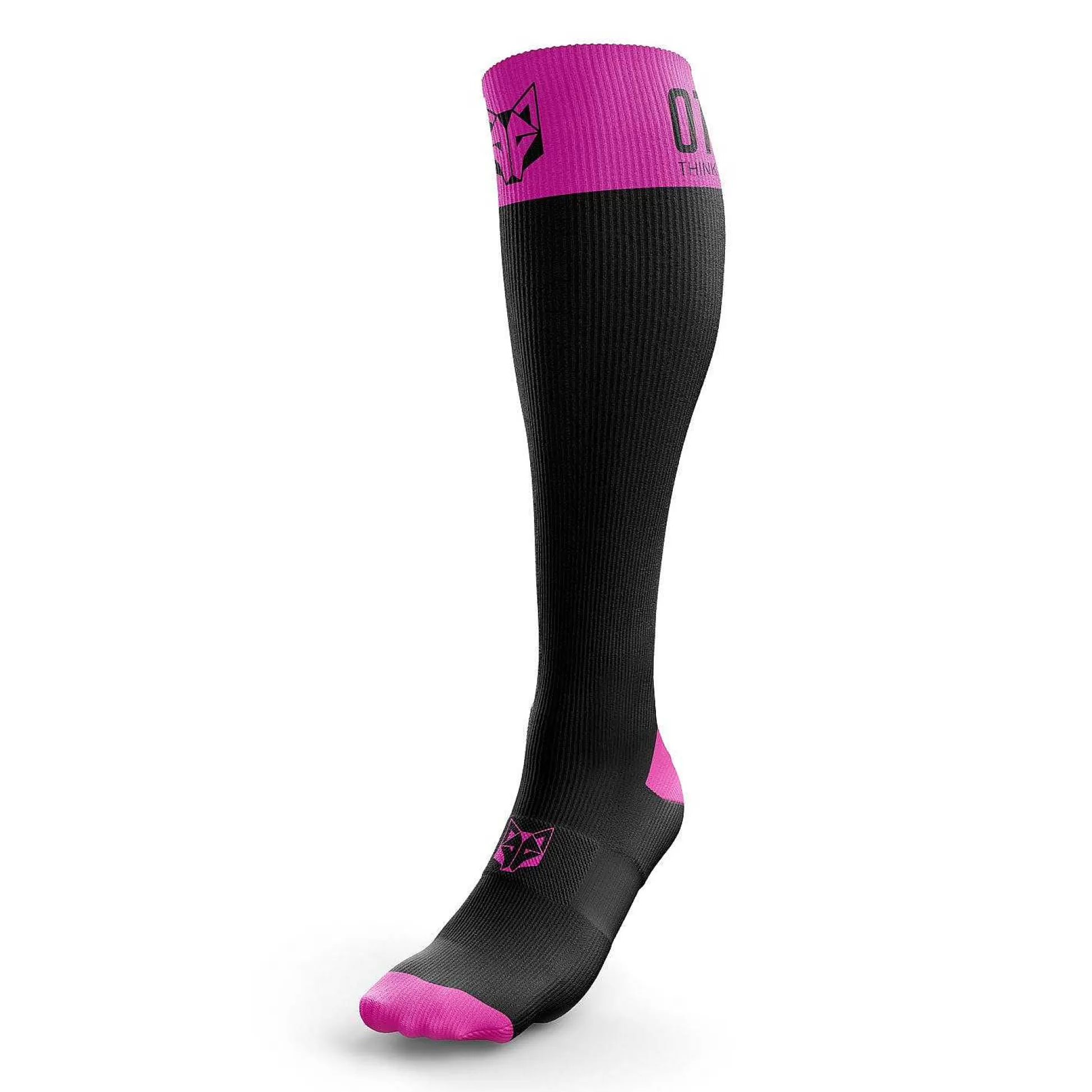 Compression Recovery Socks Black & Fluo Pink*OTSO Clearance