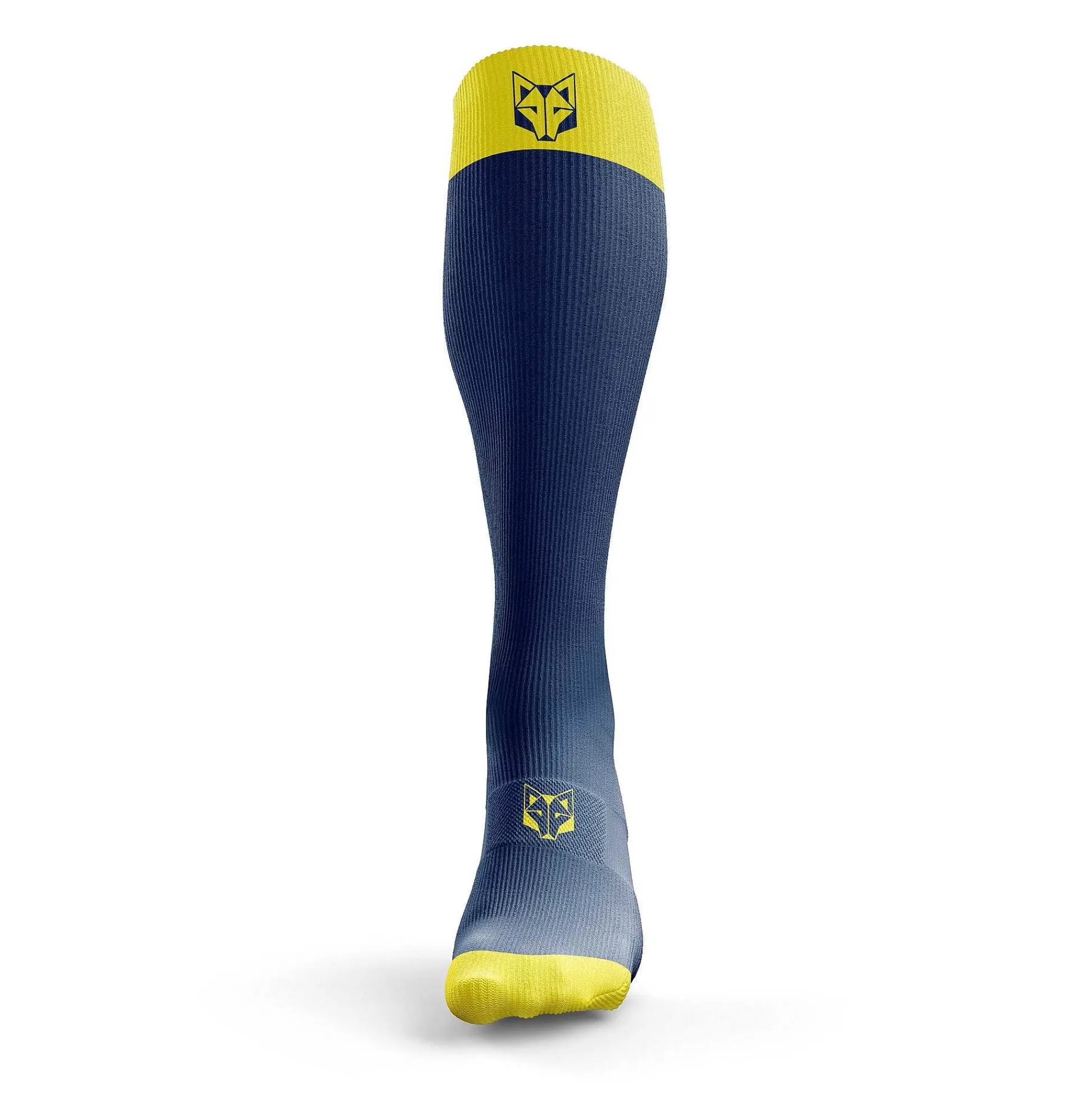 Compression Recovery Socks Navy Blue & Fluo Yellow*OTSO Online