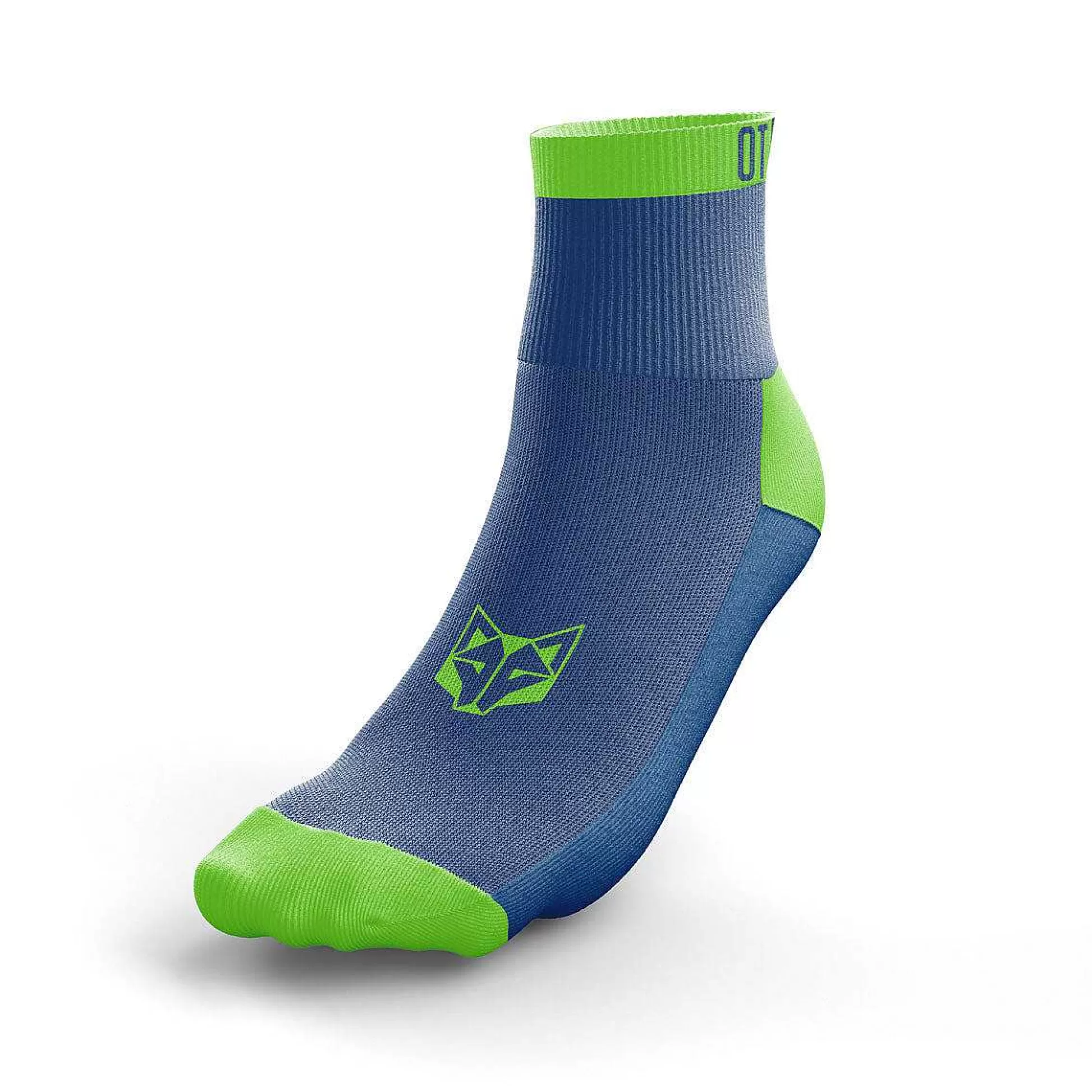 Electric Blue & Fluo Green Low Cut Multisport Socks*OTSO Fashion