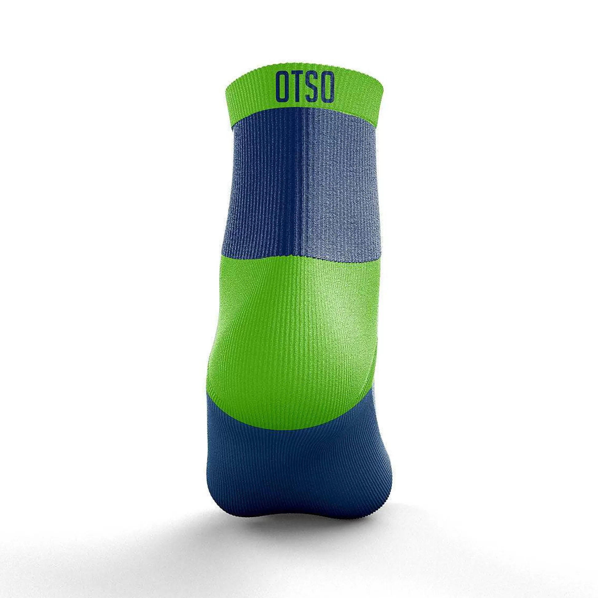 Electric Blue & Fluo Green Low Cut Multisport Socks*OTSO Fashion