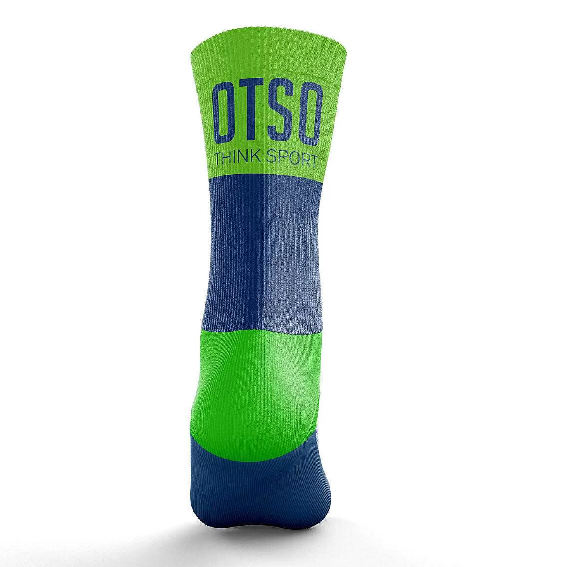 Electric Blue & Fluo Green Mid Cut Multisport Socks*OTSO Best Sale