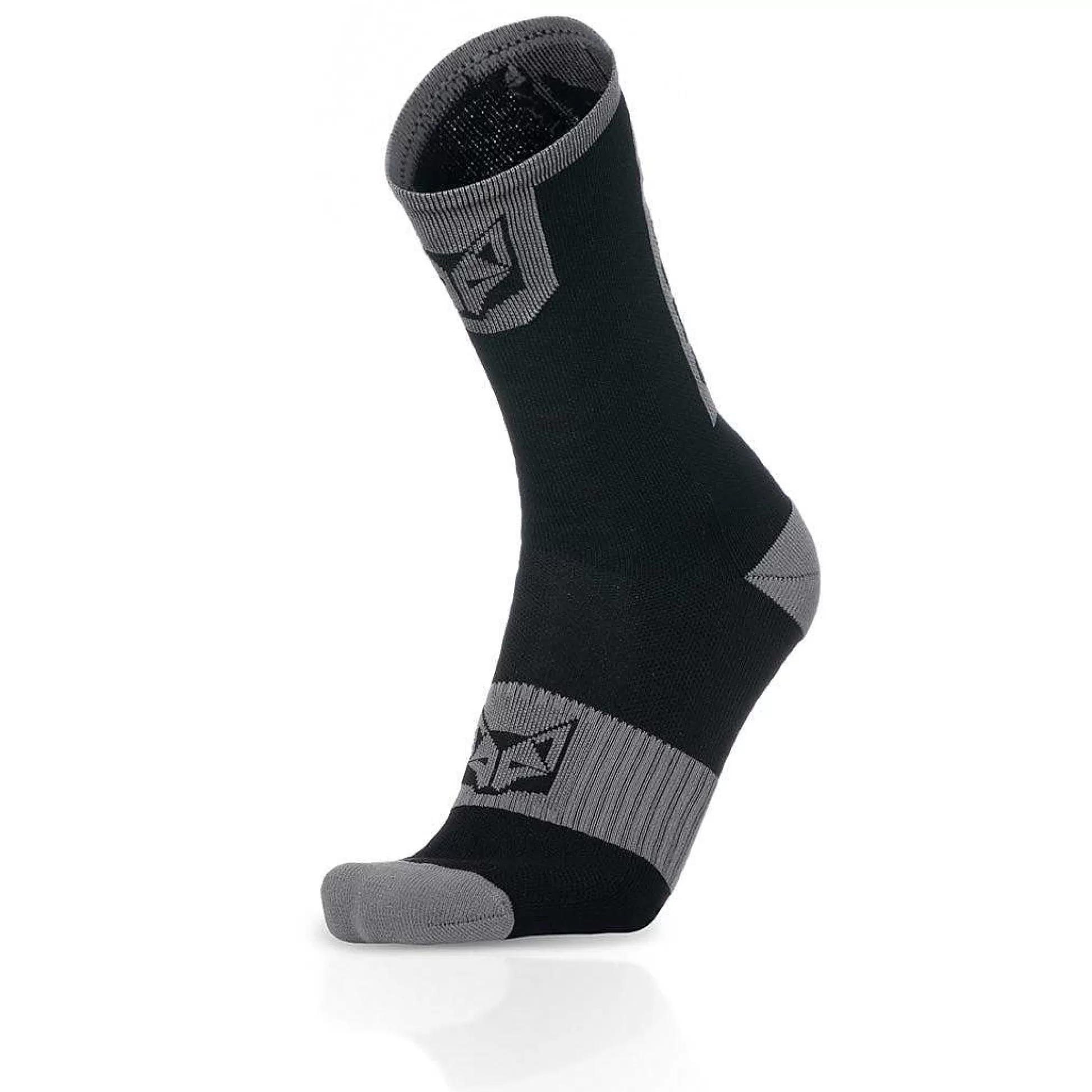 High Cut Cycling Socks Black & Silver Gray*OTSO New