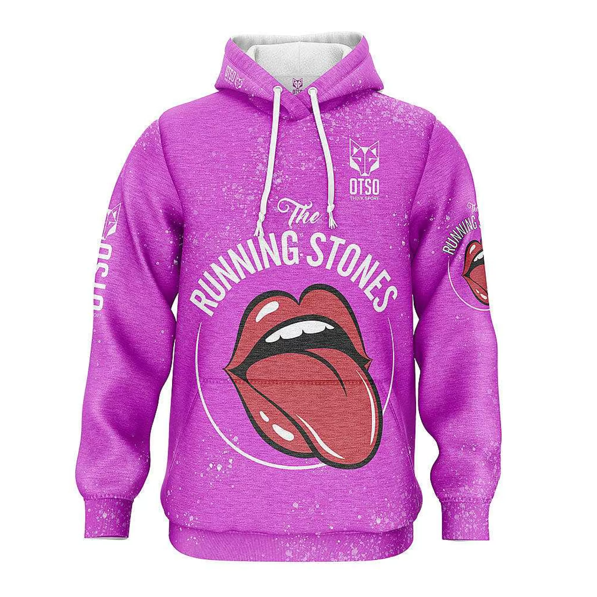 Hoodie-Running Stones Pink*OTSO Hot