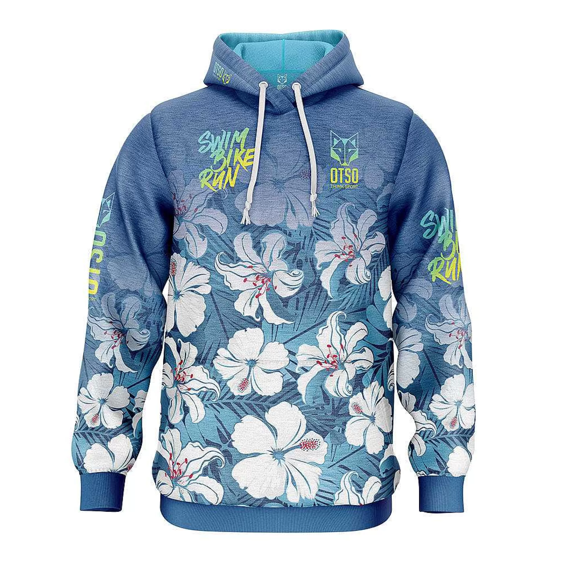 Hoodie-Swim Bike Run Flower*OTSO Discount