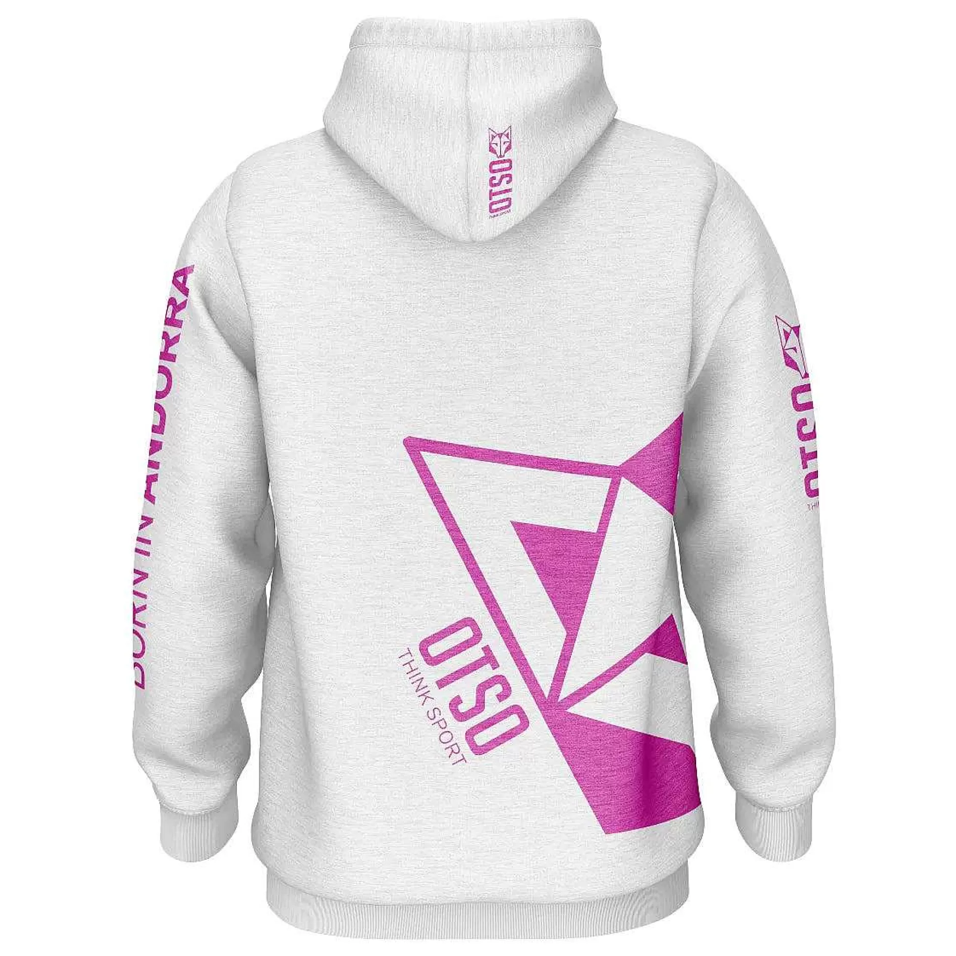 Hoodie-White & Fluo Pink *OTSO Shop