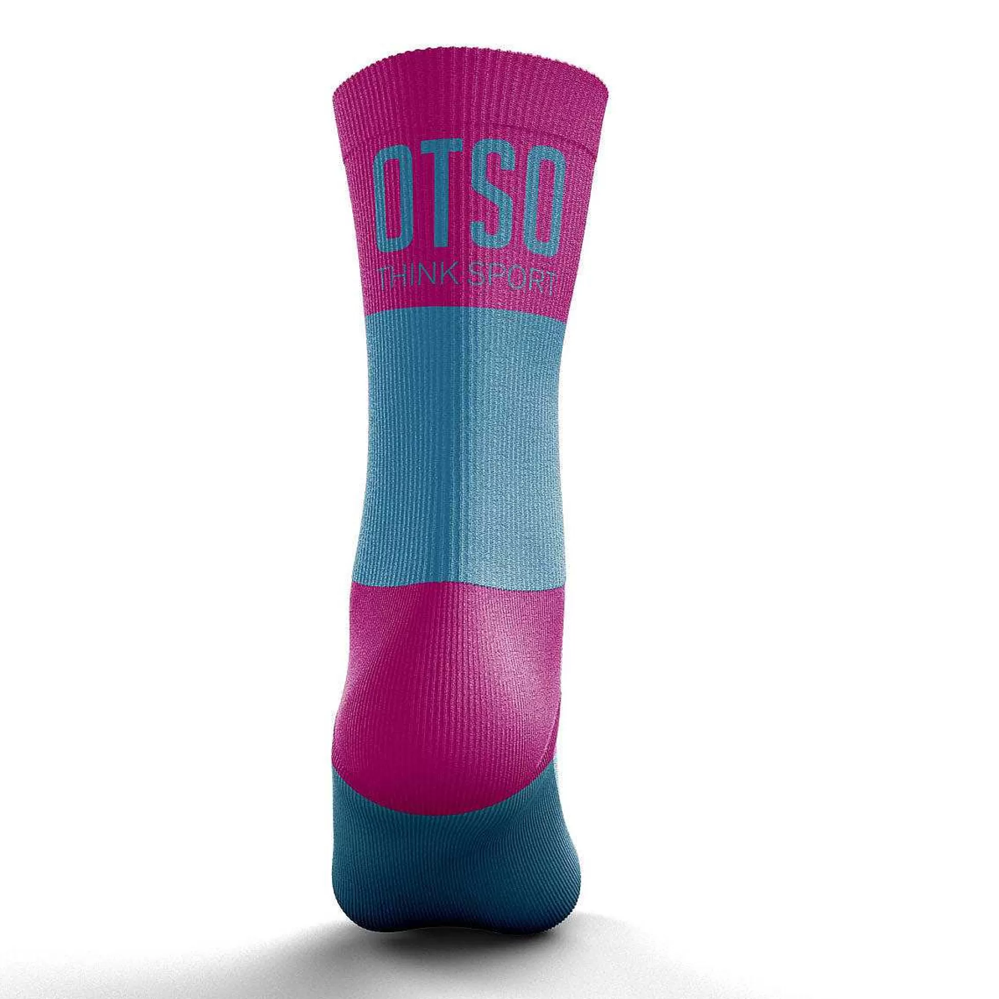 Light Blue & Fluo Pink Medium Cut Multisport Socks*OTSO Best Sale