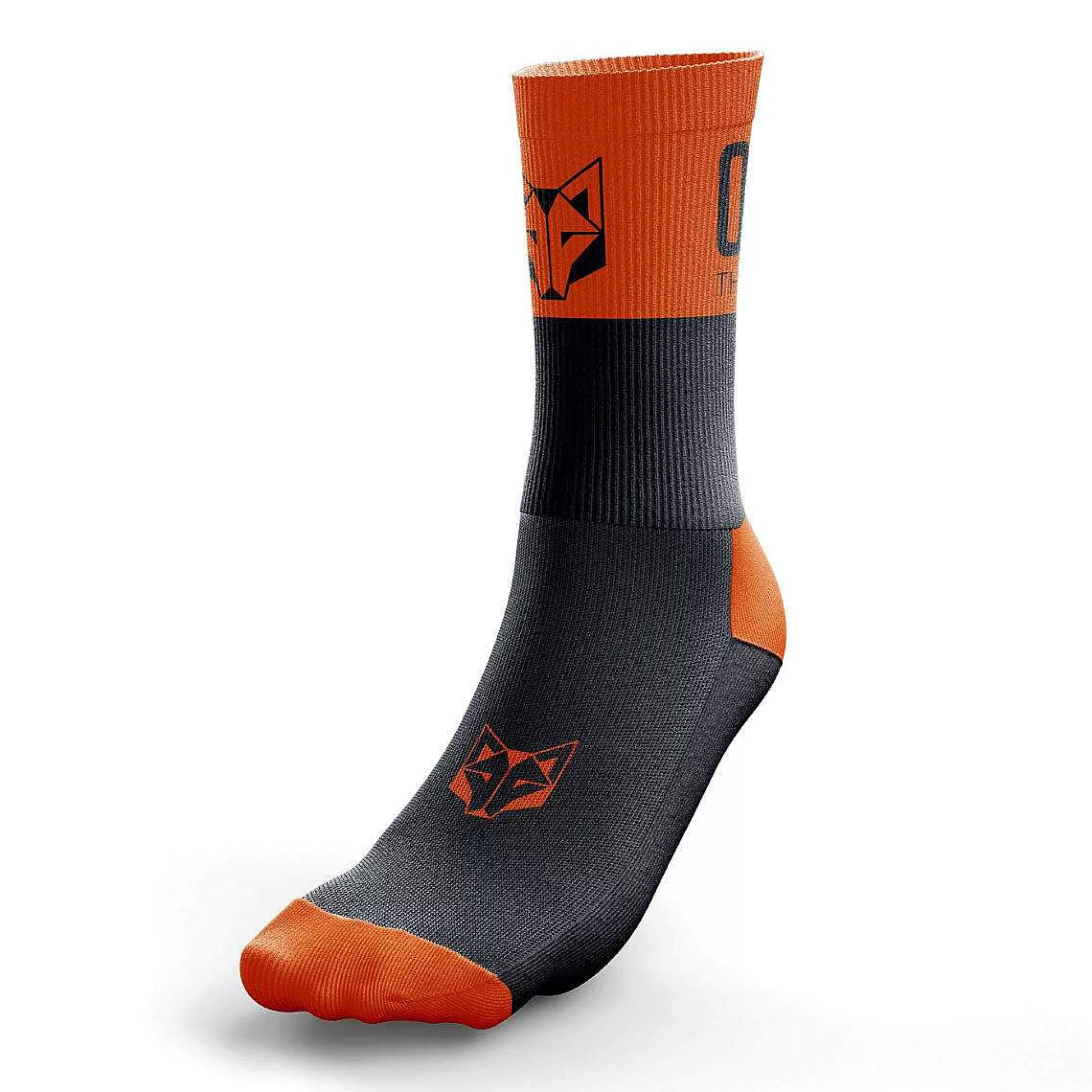 Medium Cut Multisport Socks Black & Fluo Orange*OTSO Clearance