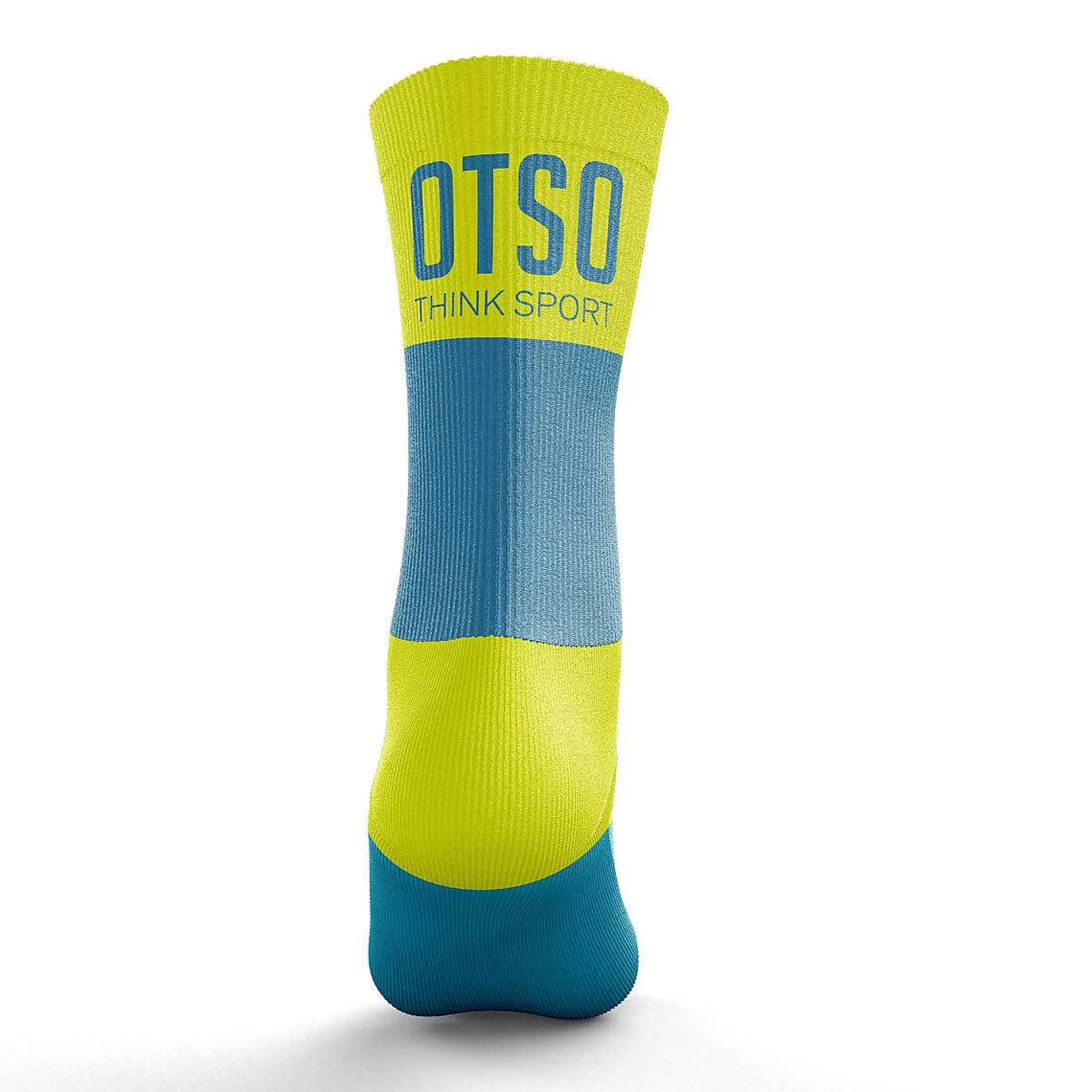 Medium Cut Multisport Socks Light Blue & Fluo Yellow*OTSO Cheap