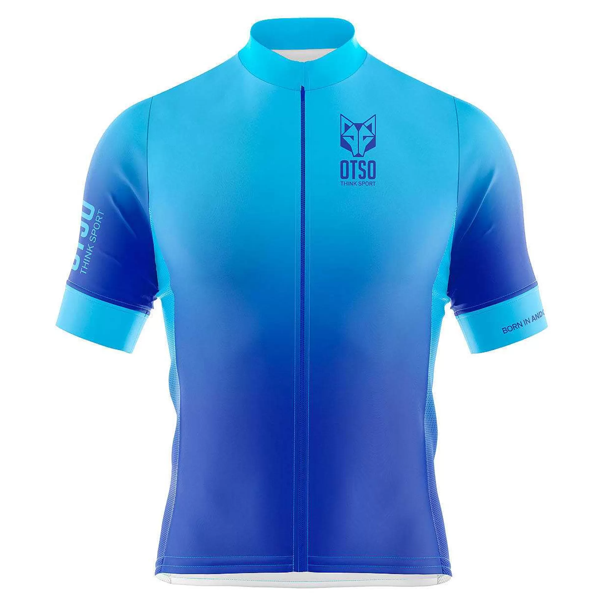 Men'S Short Sleeve Cycling Jersey Fluo Blue (Outlet)*OTSO Outlet