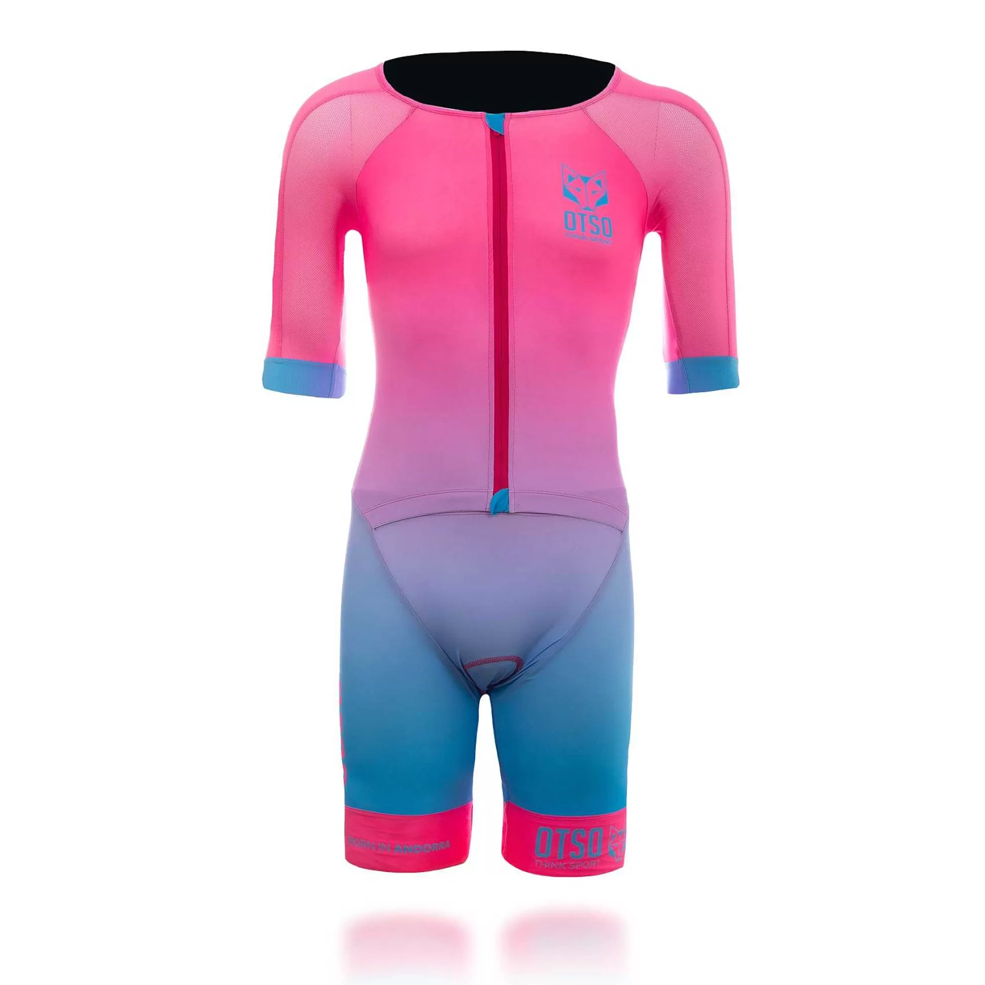 Men'S Triathlon Suit-Fluo Pink & Light Blue (Outlet)*OTSO Online