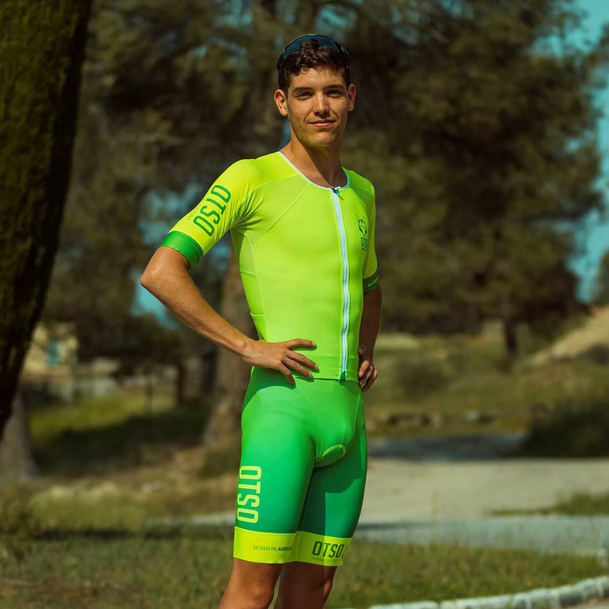 Men'S Triathlon Suit-Fluo Yellow & Fluo Green (Outlet)*OTSO Cheap