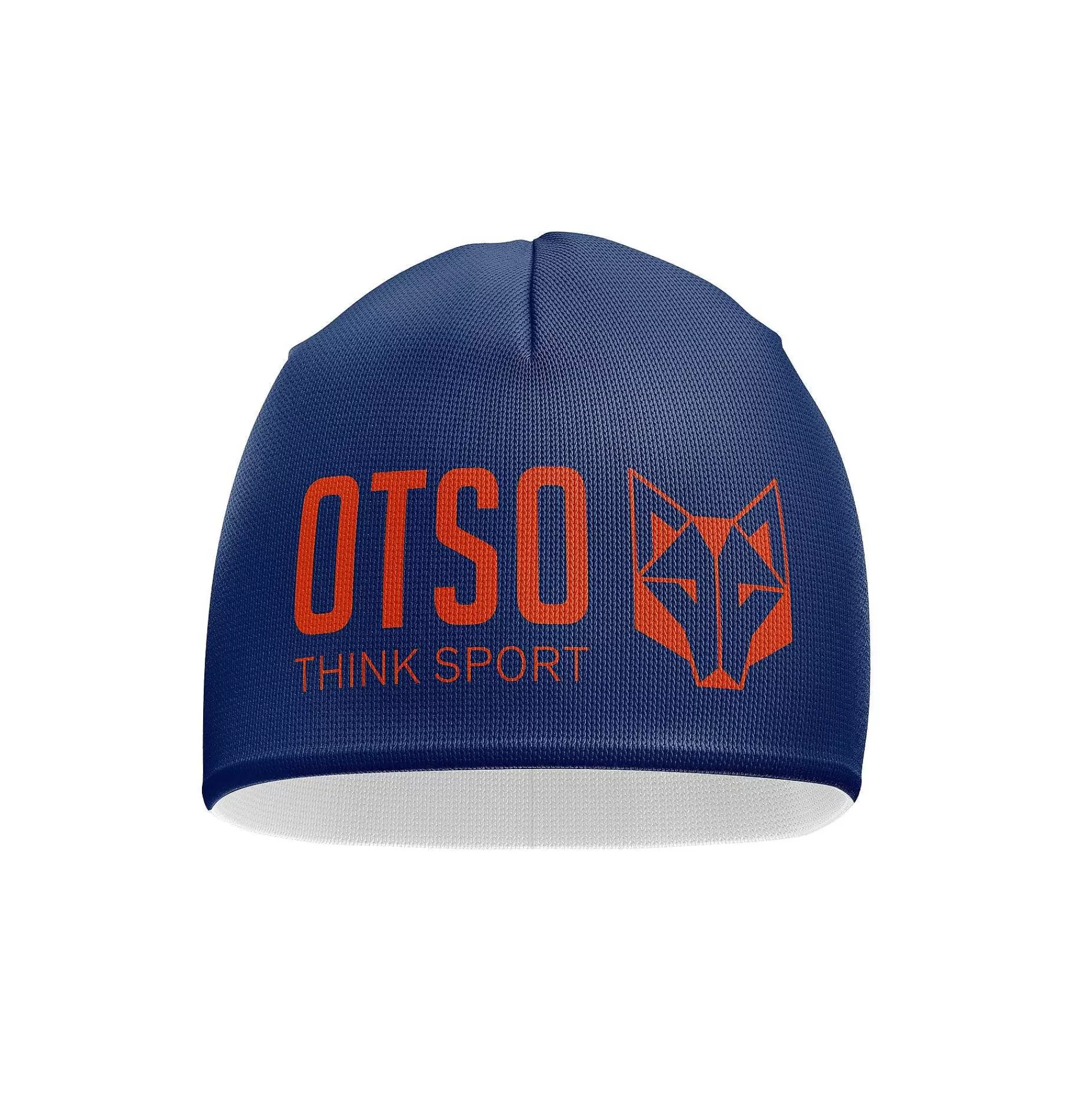 Navy Blue & Fluo Orange Beanie*OTSO Shop