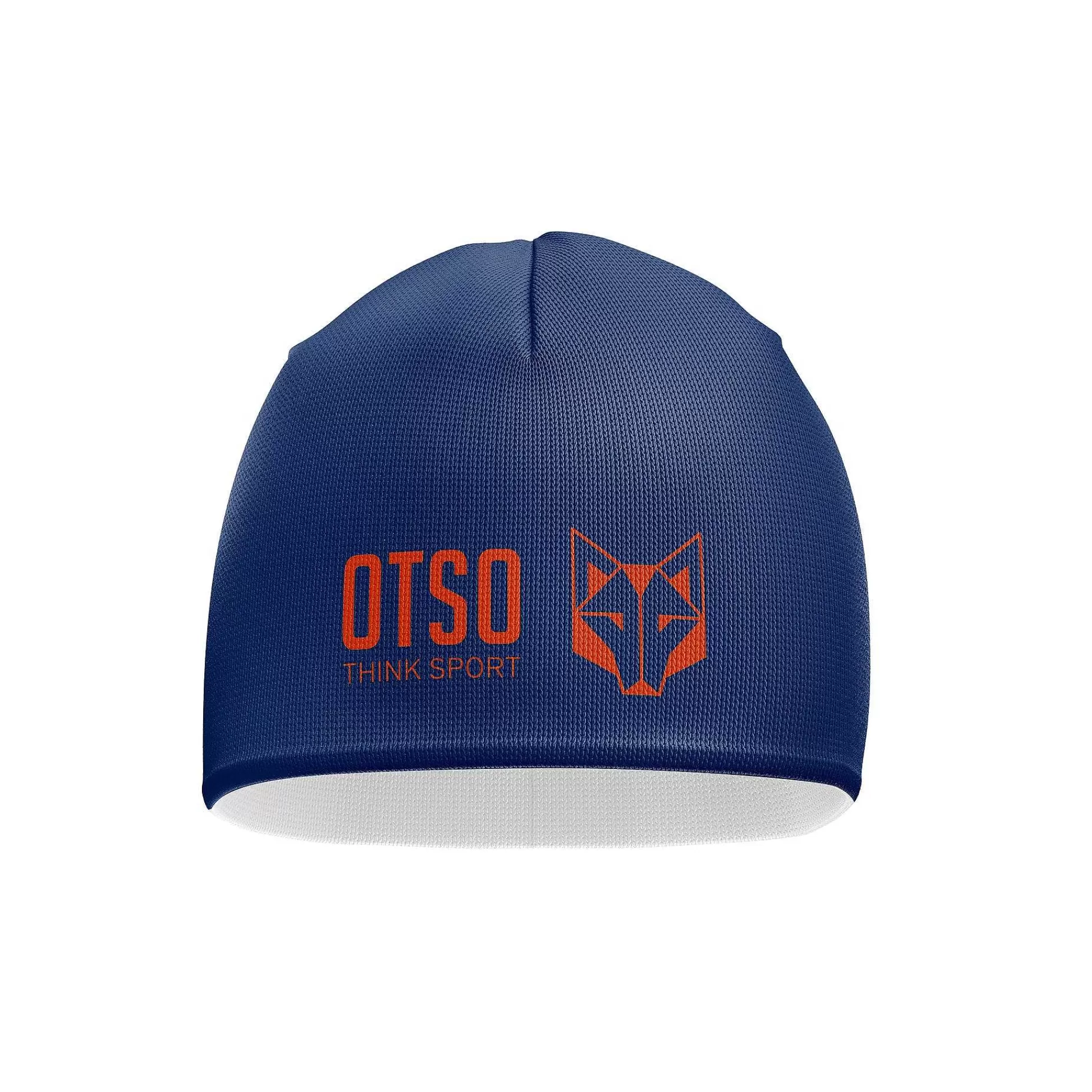 Navy Blue & Fluo Orange Beanie*OTSO Shop