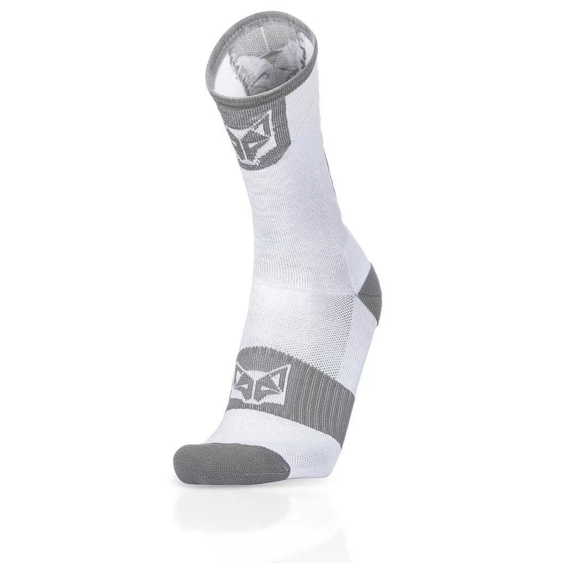 Pure White & Silver Gray High Cut Cycling Socks*OTSO Cheap