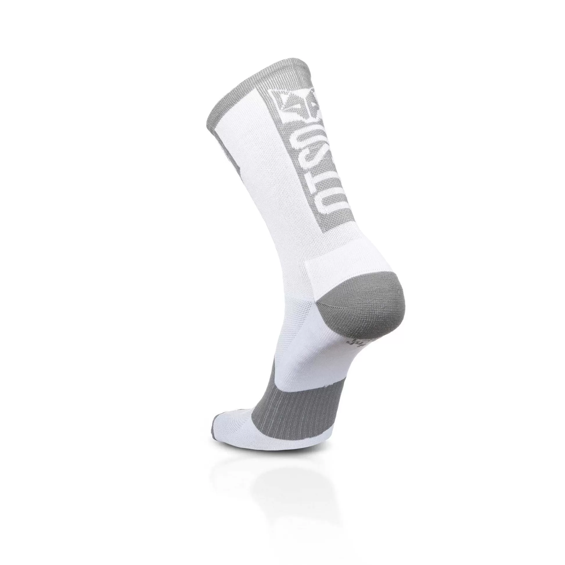 Pure White & Silver Gray High Cut Cycling Socks*OTSO Cheap