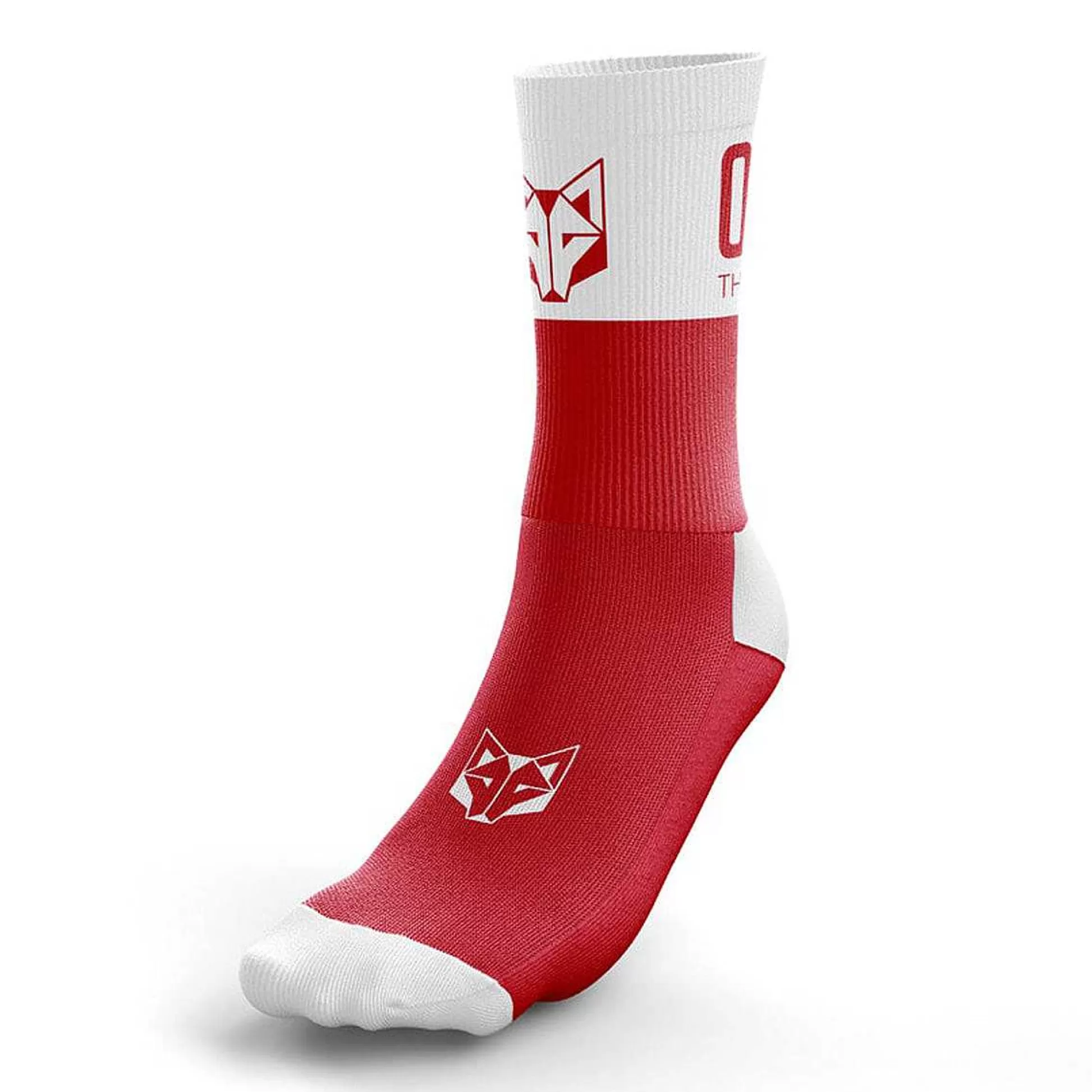 Red & White Medium Cut Multisport Socks*OTSO Cheap