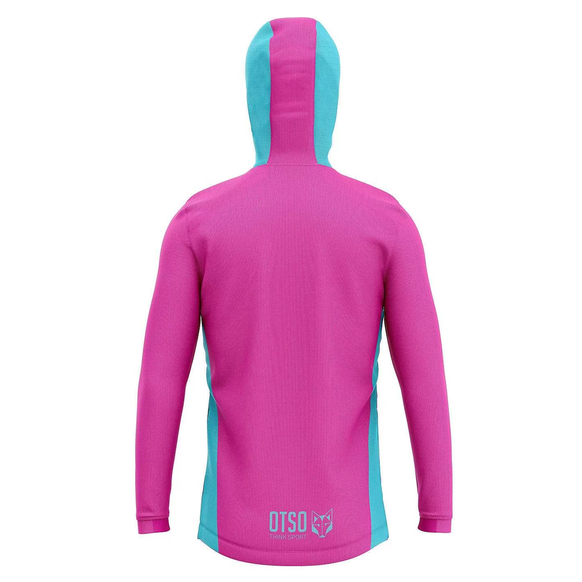 Unisex Sport Hoodie Fluo Pink Light Blue*OTSO Outlet