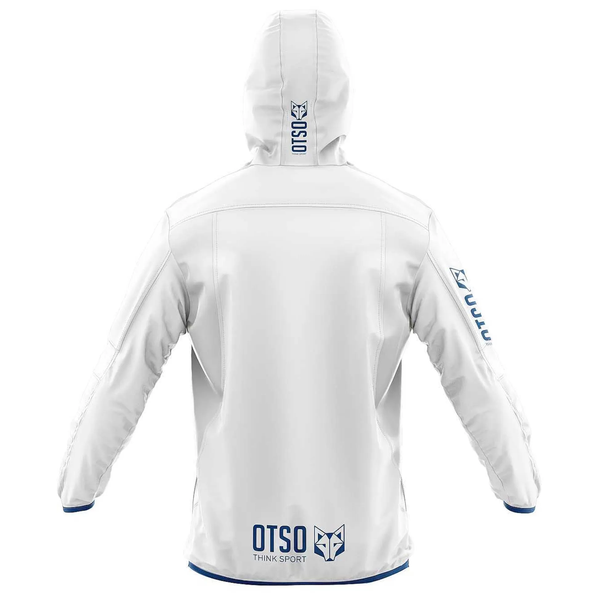 Unisex Waterproof Windbreaker White Royal Blue*OTSO Outlet