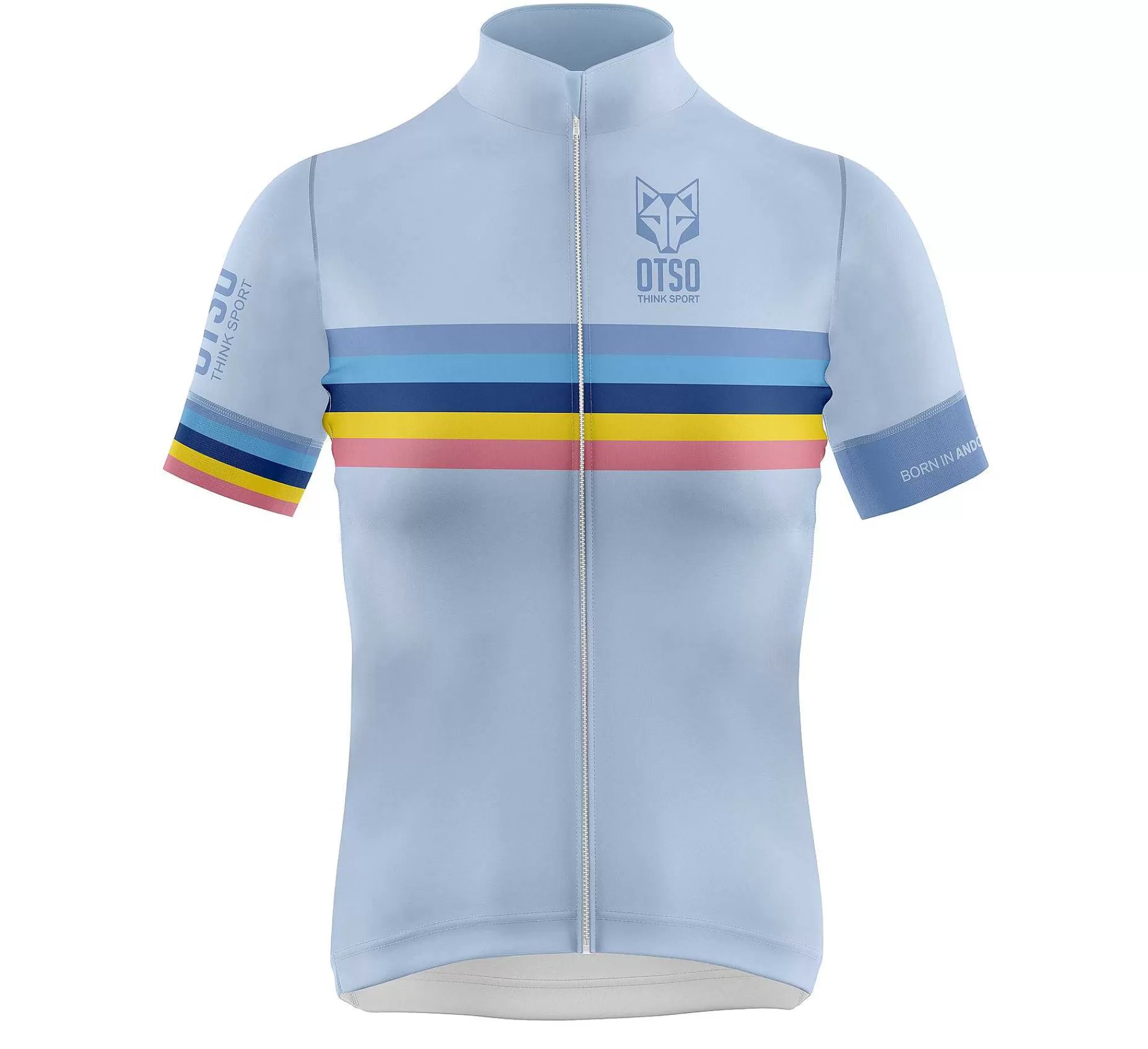 Women'S Short Sleeve Cycling Jersey Stripes Turquoise (Outlet)*OTSO Discount