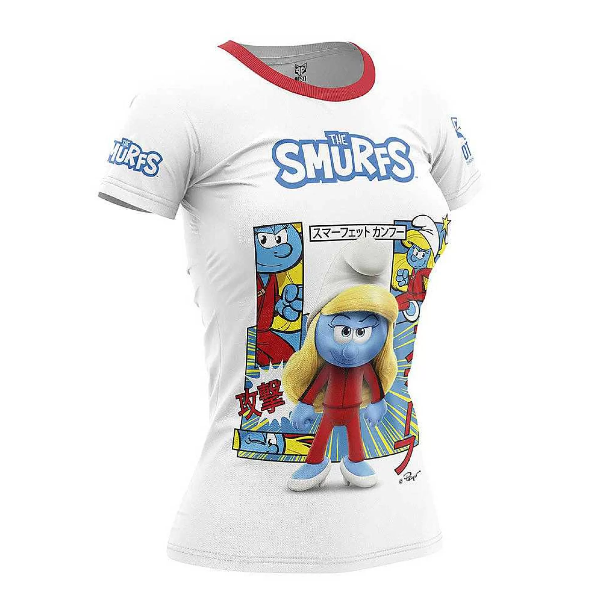 Women'S Short Sleeve Shirt Smurfs Manga White*OTSO Cheap