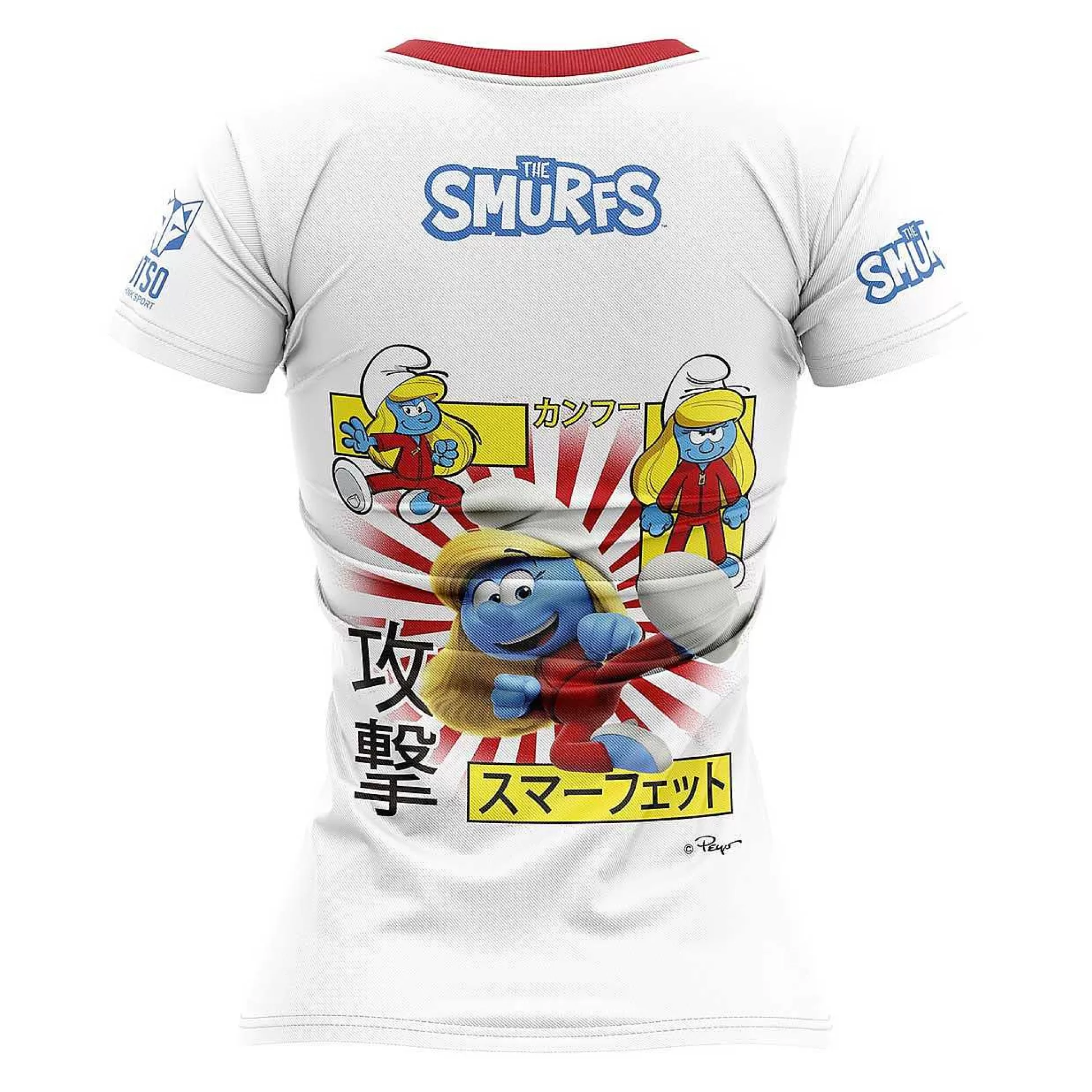 Women'S Short Sleeve Shirt Smurfs Manga White*OTSO Cheap