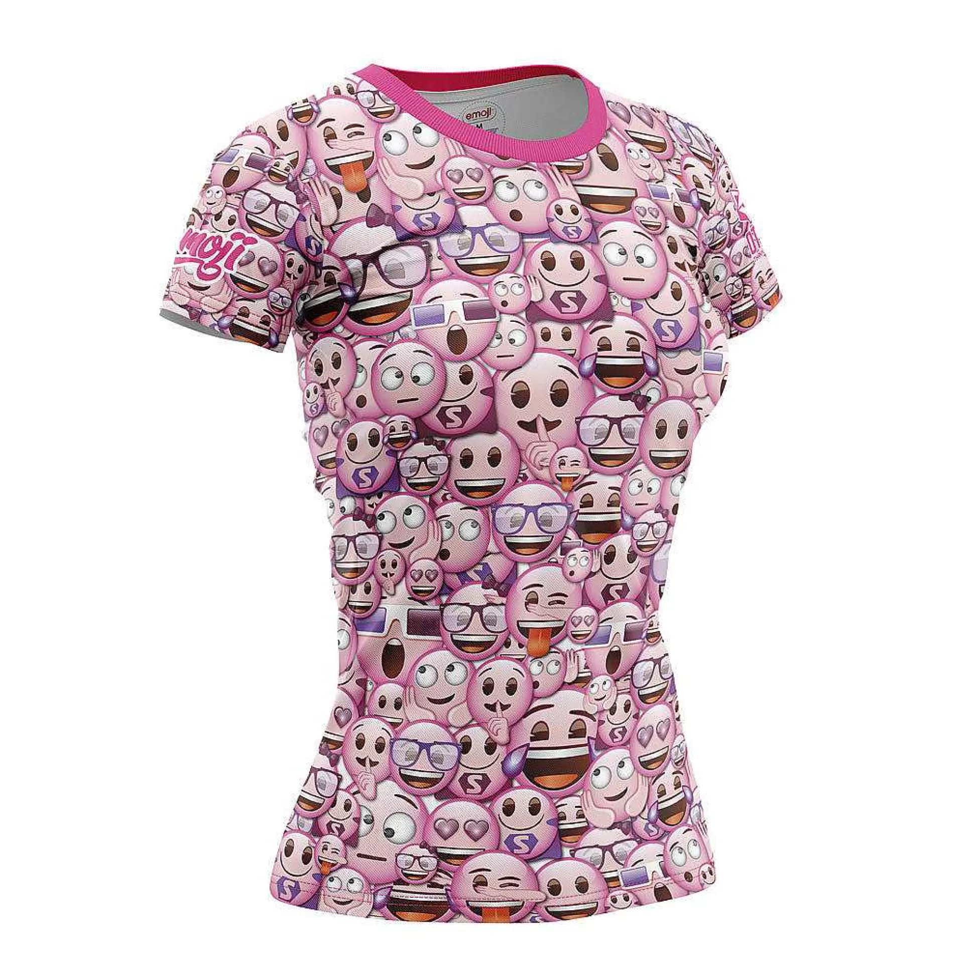 Women'S Short Sleeve Shirt-Emoji Classic Pink*OTSO Best