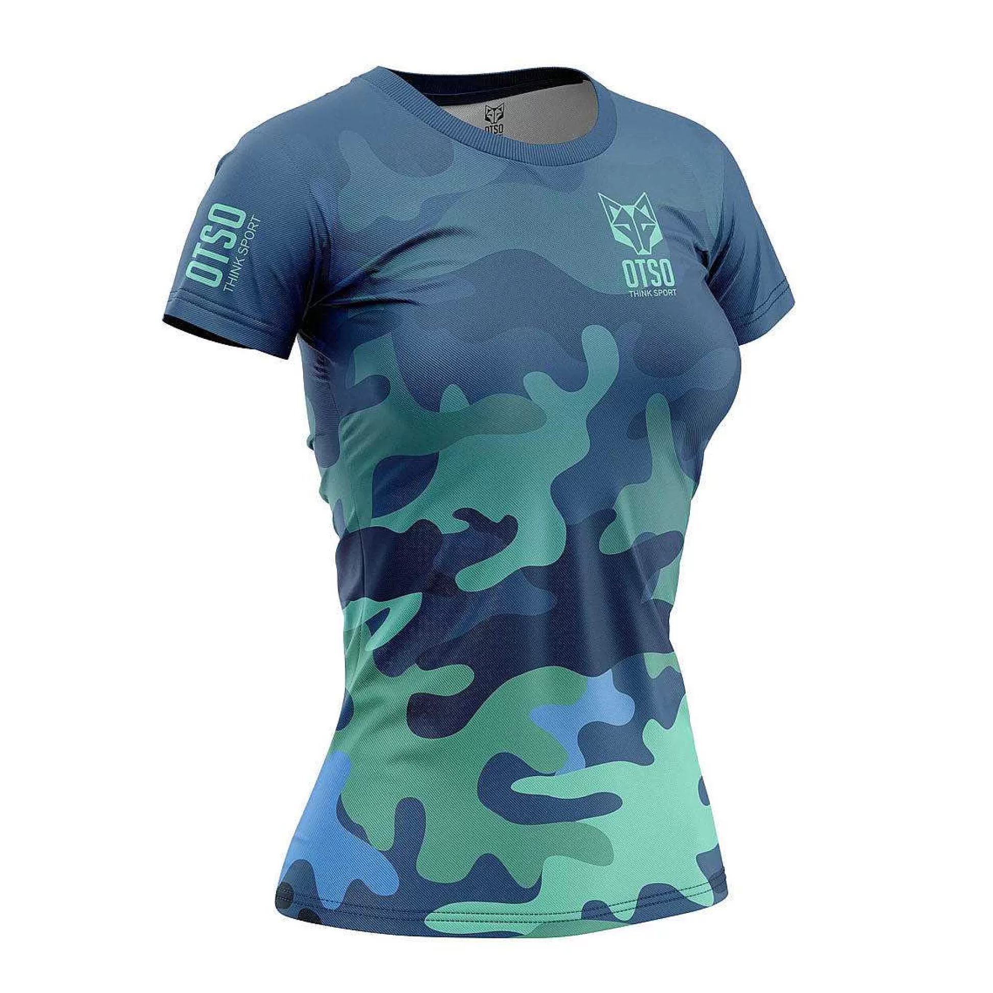 Women'S Short Sleeve T-Shirt Camo Blue*OTSO Online