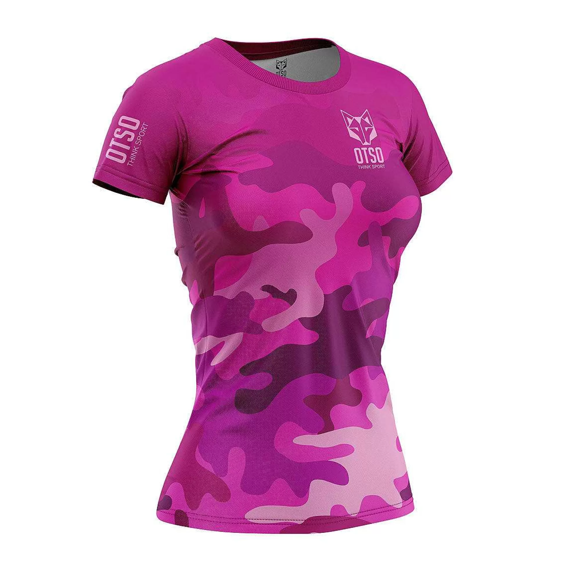 Women'S Short Sleeve T-Shirt Camo Pink*OTSO Fashion