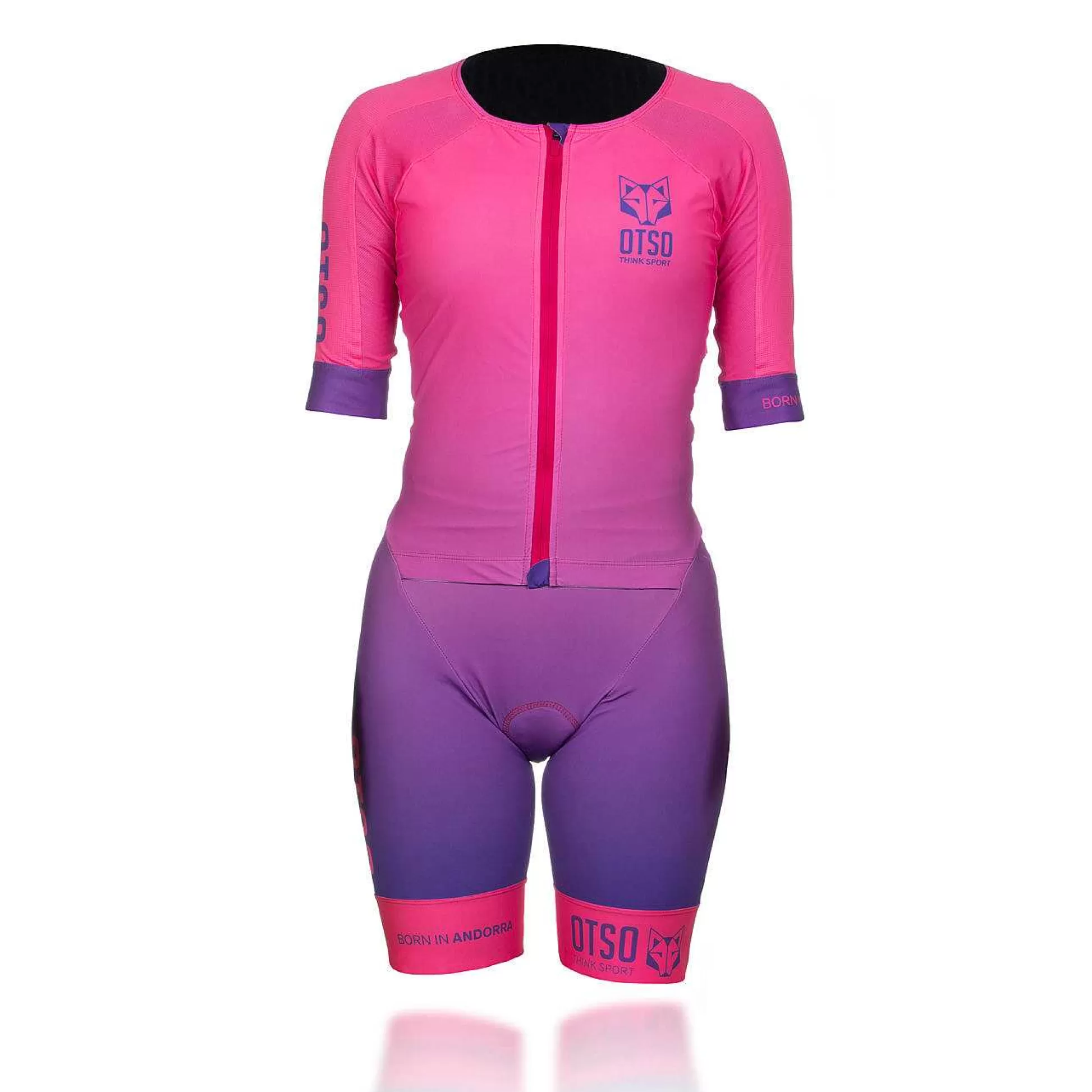 Women'S Triathlon Suit-Fluo Pink & Violet (Outlet)*OTSO Store